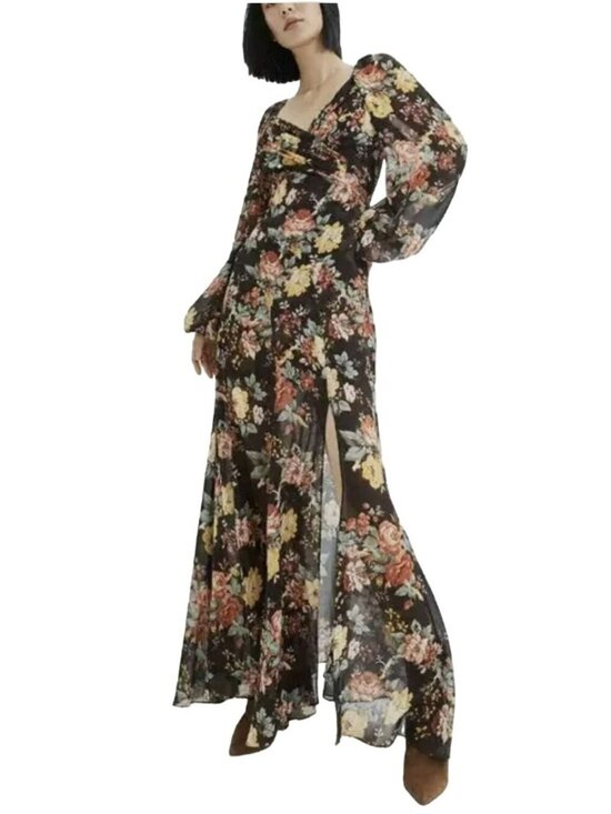 Veronica Beard Dresses & Skirts - Veronica Beard $898 Silk Maxi Dress Avani Floral Chiffon Puff Sleeve Sz 2 NWT